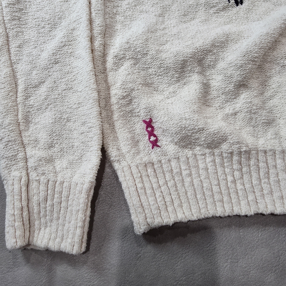 Scotch & Soda embroidered‎ artwork boucle crew neck sweater S - Picture 7 of 12